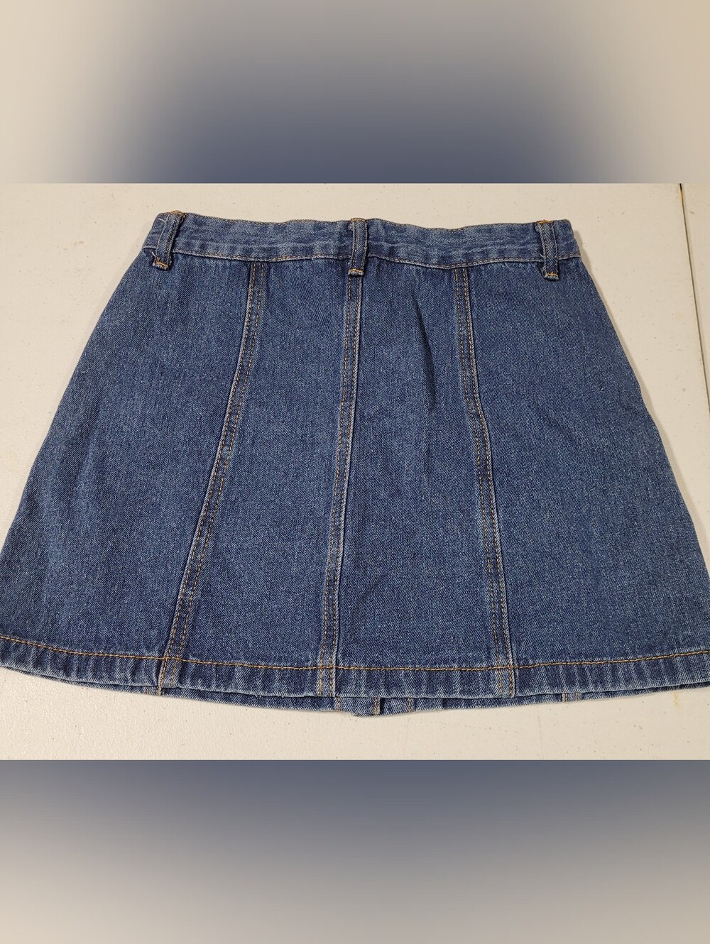 Forever 21 Blue Button-Front Denim Mini Skirt - Picture 3 of 3